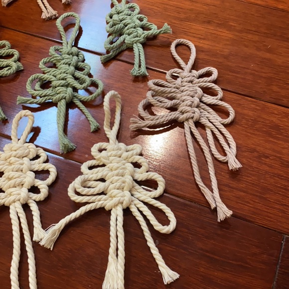 5 for $20! Macrame Christmas Tree Gift Bag Ornament Decoration - Picture 4 of 5
